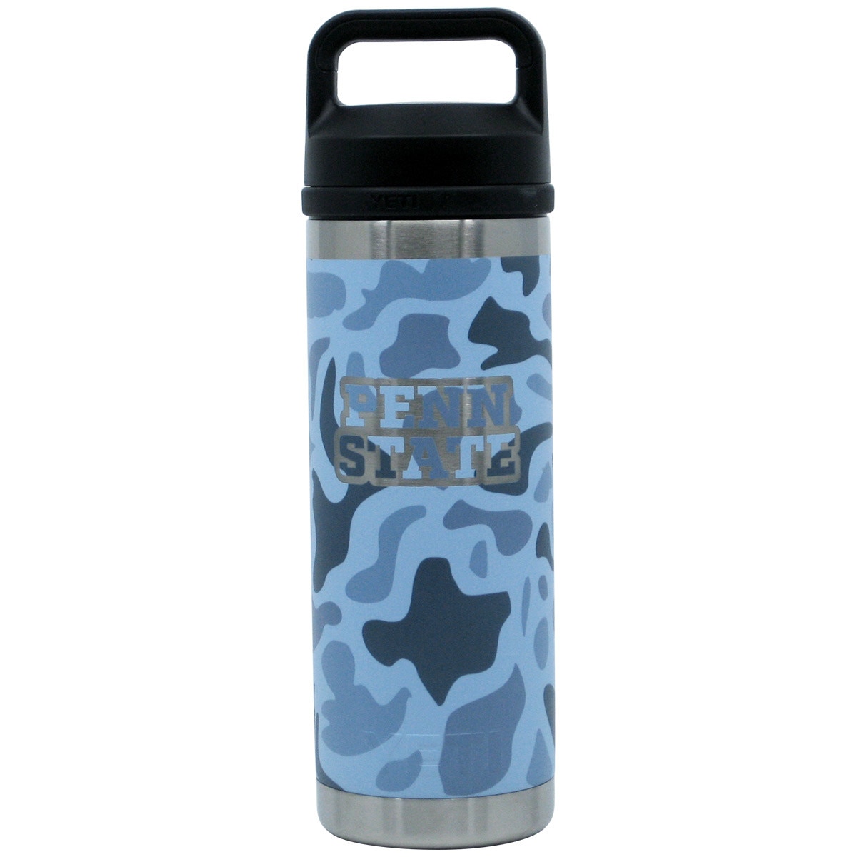 Yeti blue camo Penn State 18oz Rambler bottle with chug cap